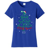 L And D Nurse Christmas Tree Stethoscope Santa Hat Nursing Xmas Gift Women's T-Shirt