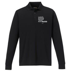 Lester & Andrea & Dennis & Josh & Keith & Blayne Performance Long Sleeve Polo