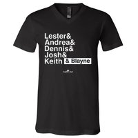 Lester & Andrea & Dennis & Josh & Keith & Blayne V-Neck T-Shirt