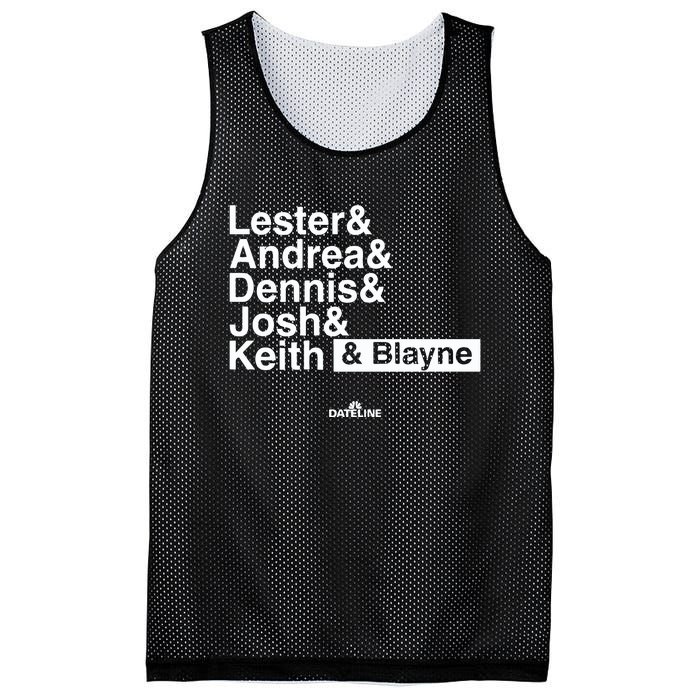 Lester & Andrea & Dennis & Josh & Keith & Blayne Mesh Reversible Basketball Jersey Tank