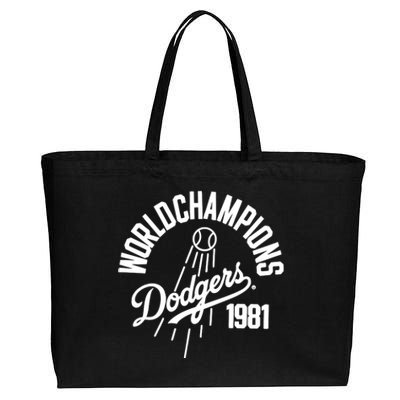 Los Angeles Dodgers 1981 Cotton Canvas Jumbo Tote