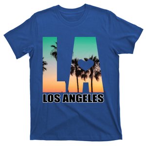 Los Angeles Design La Palm Tree Sunset Boulevard Funny Gift T-Shirt