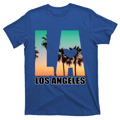 Los Angeles Design La Palm Tree Sunset Boulevard Funny Gift T-Shirt