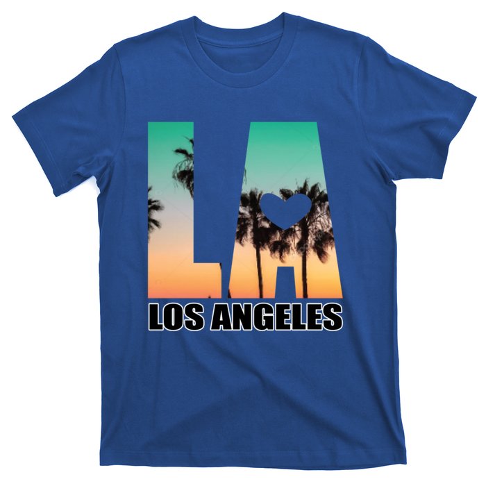 Los Angeles Design La Palm Tree Sunset Boulevard Funny Gift T-Shirt