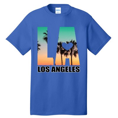 Los Angeles Design La Palm Tree Sunset Boulevard Funny Gift Tall T-Shirt