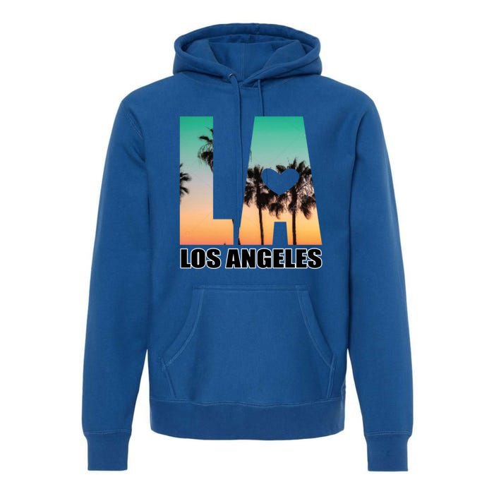 Los Angeles Design La Palm Tree Sunset Boulevard Funny Gift Premium Hoodie