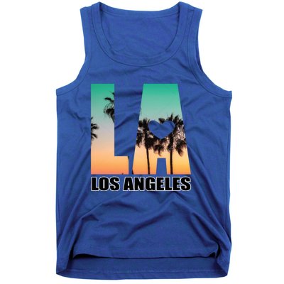 Los Angeles Design La Palm Tree Sunset Boulevard Funny Gift Tank Top