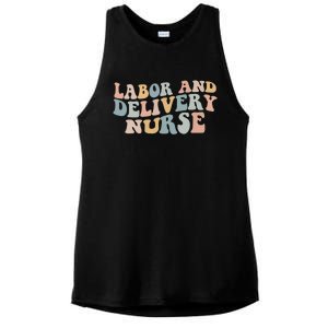 Labor And Delivery Nurse Trendy Nurse Nursing School Gift Ladies PosiCharge Tri-Blend Wicking Tank