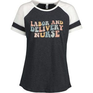 Labor And Delivery Nurse Trendy Nurse Nursing School Gift Enza Ladies Jersey Colorblock Tee