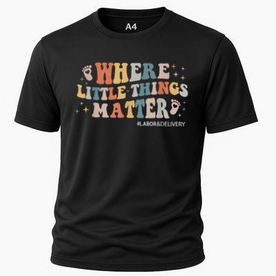 Labor and Delivery Nurse L&D Where Little Things Matter Performance Shirt