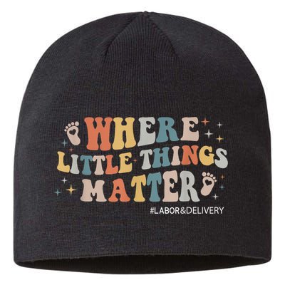 Labor and Delivery Nurse L&D Where Little Things Matter Sustainable Beanie