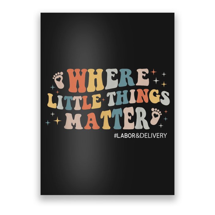 Labor and Delivery Nurse L&D Where Little Things Matter Poster