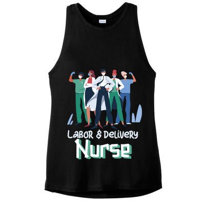 Labor And Delivery Nurse Labor Day Holidays Laborers Workers Gift Ladies PosiCharge Tri-Blend Wicking Tank
