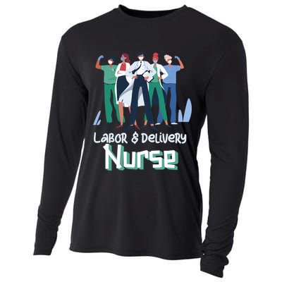 Labor And Delivery Nurse Labor Day Holidays Laborers Workers Gift Cooling Performance Long Sleeve Crew