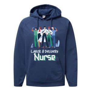 Labor And Delivery Nurse Labor Day Holidays Laborers Workers Gift Performance Fleece Hoodie