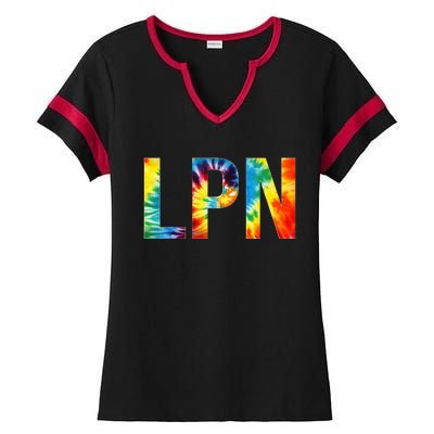 LPN Appreciation Day Tie Dye For Women For Work Ladies Halftime Notch Neck Tee