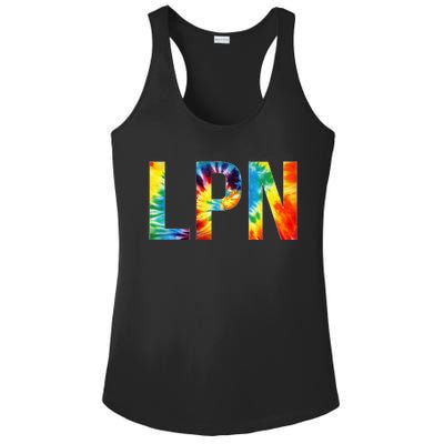 LPN Appreciation Day Tie Dye For Women For Work Ladies PosiCharge Competitor Racerback Tank