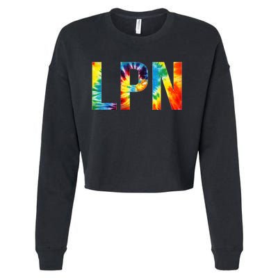 LPN Appreciation Day Tie Dye For Women For Work Cropped Pullover Crew