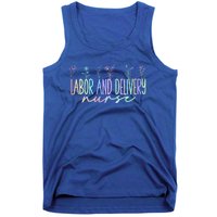 Labor And Delivery Nurse L And D Nursing Wildflower Great Gift Tank Top