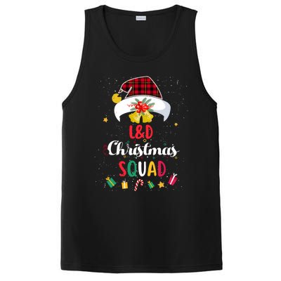 L And D Christmas Squad Santa Hat Nurse Matching Gift PosiCharge Competitor Tank