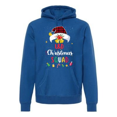 L And D Christmas Squad Santa Hat Nurse Matching Gift Premium Hoodie