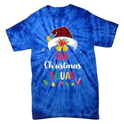 L And D Christmas Squad Santa Hat Nurse Matching Gift Tie-Dye T-Shirt