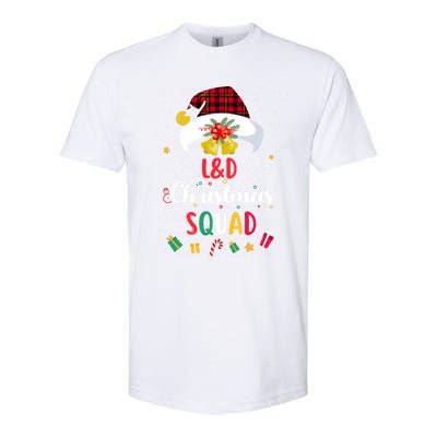 L And D Christmas Squad Santa Hat Nurse Matching Gift Softstyle CVC T-Shirt