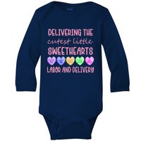 Labor And Delivery Nurse Valentine's Day, L&D Nurse Baby Long Sleeve Bodysuit