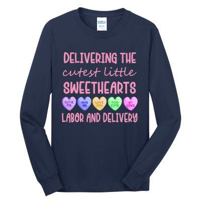 Labor And Delivery Nurse Valentine's Day, L&D Nurse Tall Long Sleeve T-Shirt