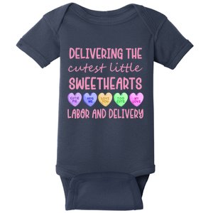 Labor And Delivery Nurse Valentine's Day, L&D Nurse Baby Bodysuit