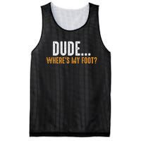 Leg Amputee Dude Where Is My Foot Prosthetic Leg Amputation Mesh Reversible Basketball Jersey Tank