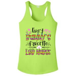 L And D Nurse Bunny's Favorite Nurse Easter Day Funny Gift Ladies PosiCharge Competitor Racerback Tank