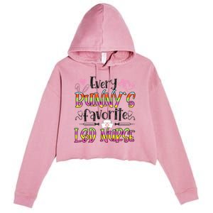 L And D Nurse Bunny's Favorite Nurse Easter Day Funny Gift Crop Fleece Hoodie