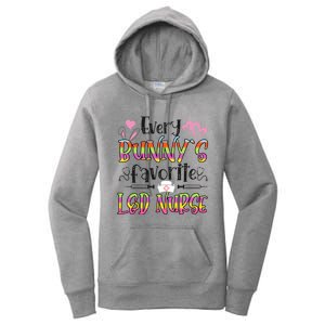 L And D Nurse Bunny's Favorite Nurse Easter Day Funny Gift Women's Pullover Hoodie