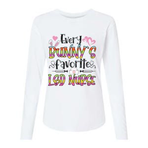 L And D Nurse Bunny's Favorite Nurse Easter Day Funny Gift Womens Cotton Relaxed Long Sleeve T-Shirt