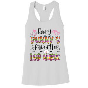 L And D Nurse Bunny's Favorite Nurse Easter Day Funny Gift Women's Racerback Tank