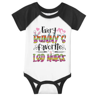 L And D Nurse Bunny's Favorite Nurse Easter Day Funny Gift Infant Baby Jersey Bodysuit