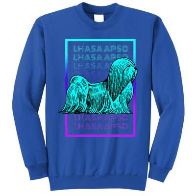 Lhasa Apso Dog Vintage Retro Lhasa Apso Sweatshirt