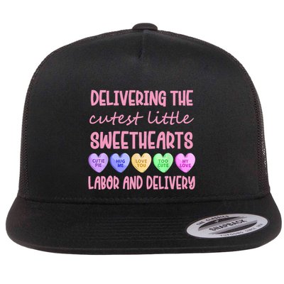 Labor And Delivery Nurse Valentine's Day, L&D Nurse Flatbill Hat