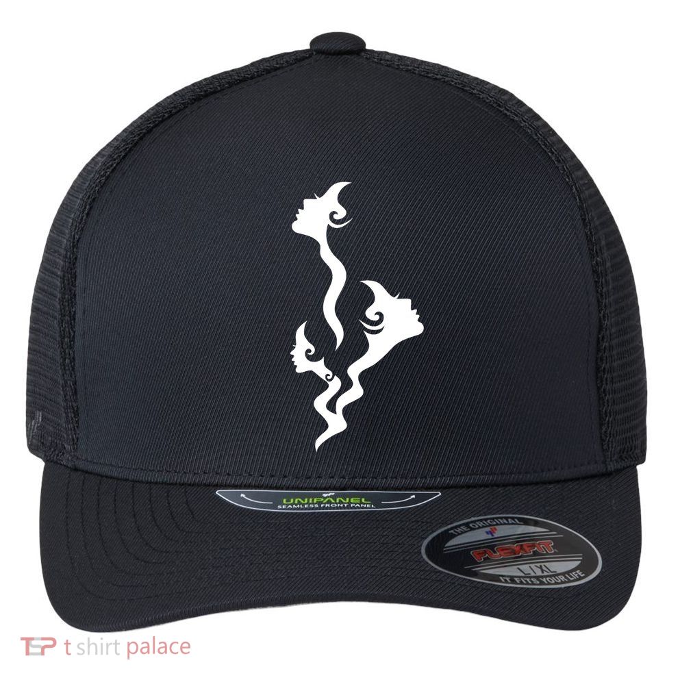 Lady Faces In Smoke Flexfit Unipanel Trucker Cap
