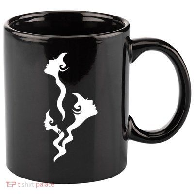 Lady Faces In Smoke 11oz C Handle Ceramic Mug