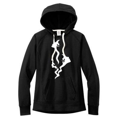 Lady Faces In Smoke Women's Fleece Hoodie