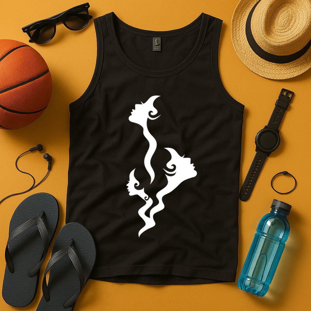 Lady Faces In Smoke Tank Top