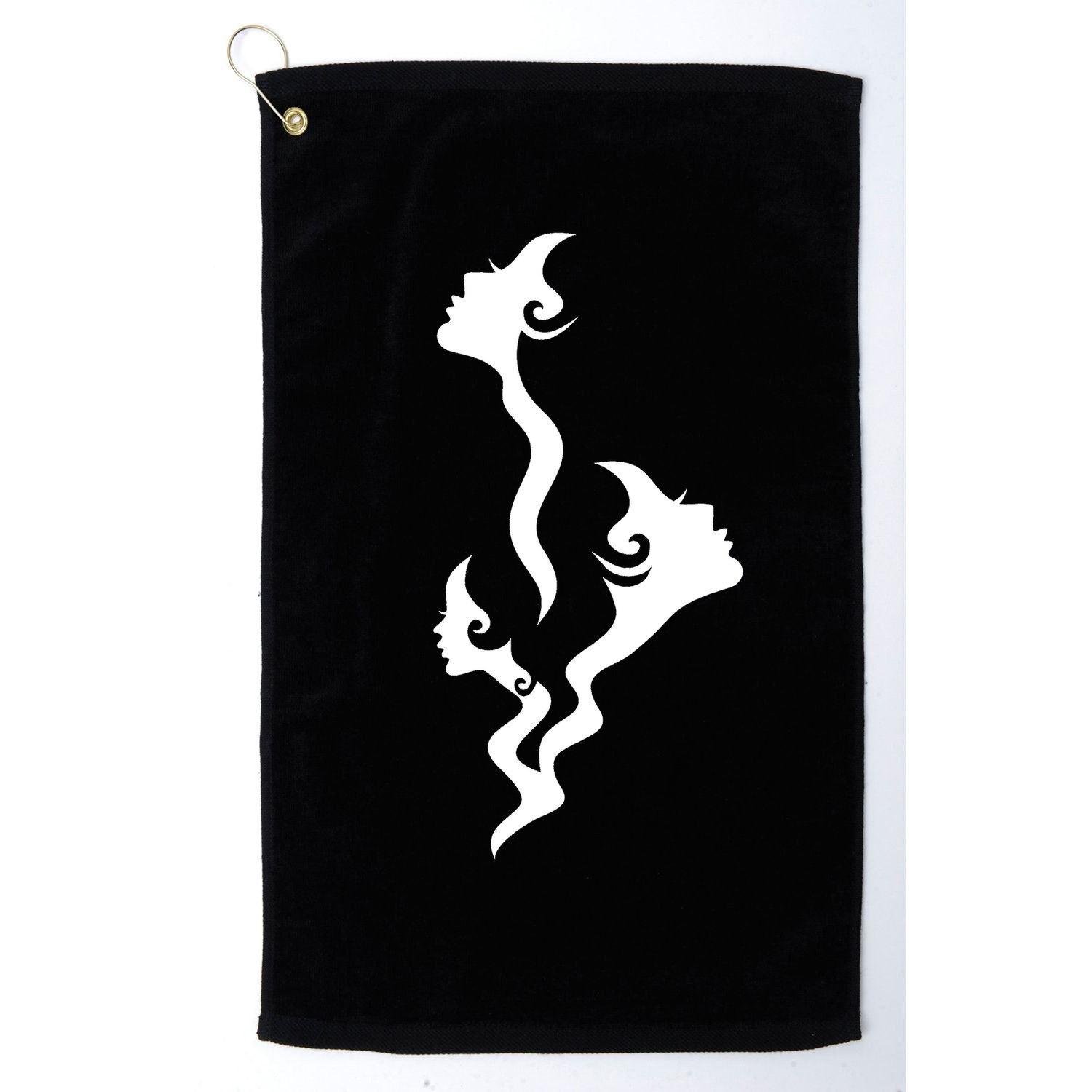 Lady Faces In Smoke Golf Towel