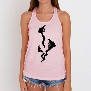 Lady Faces In Smoke Women's Knotted Racerback Tank