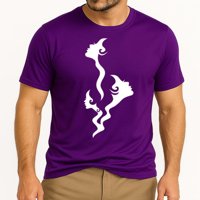 Lady Faces In Smoke Cooling Performance Crew T-Shirt
