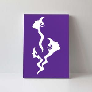 Lady Faces In Smoke Canvas