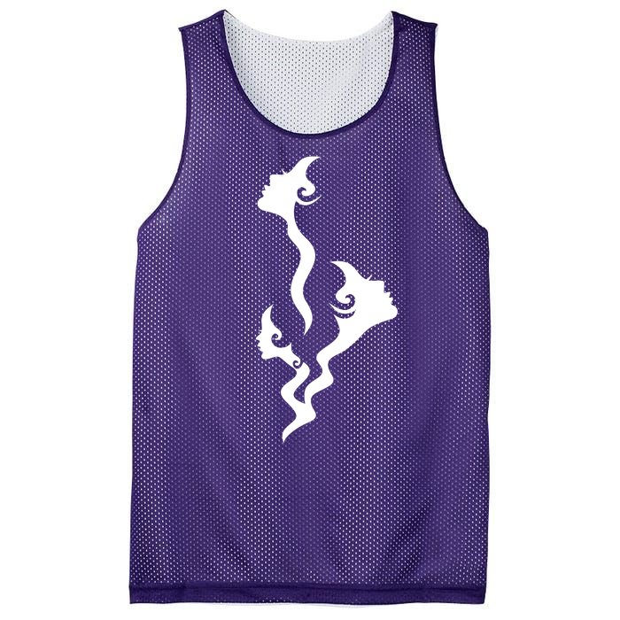 Lady Faces In Smoke Mesh Reversible Basketball Jersey Tank