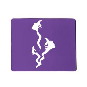 Lady Faces In Smoke Mousepad