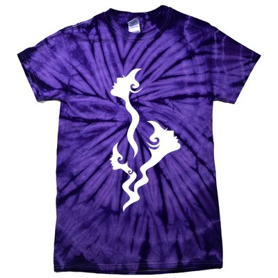 Lady Faces In Smoke Tie-Dye T-Shirt